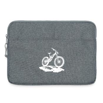 Mountain bikers - Laptop bag 15" - heather grey - Front
