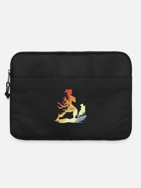 Weibliche Karateka Retro - Laptoptasche 15" - Schwarz