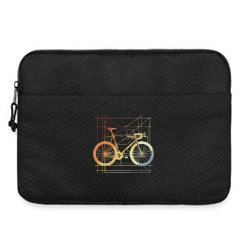 Dessin de vélo rétro - Sacoche pour ordinateur portable 15 pouces - noir - Devant