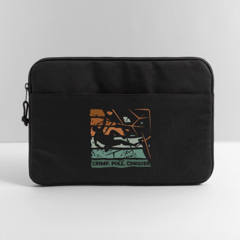 Bouldering – Crimping. Pull. Conquer. Laptop bag 15"