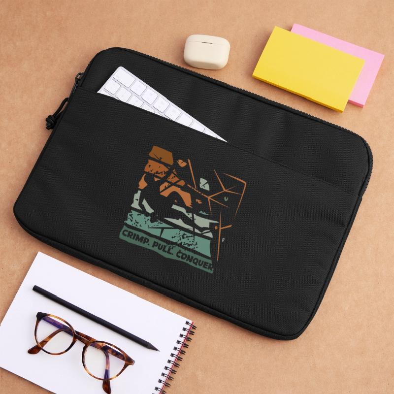 Bouldering – Crimping. Pull. Conquer. Laptop bag 15"