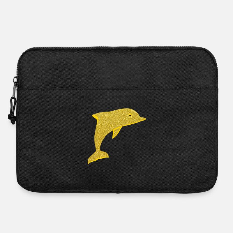 cute dolphin - Laptop bag 15" - black