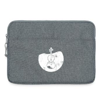 Dessin de violon - Sacoche pour ordinateur portable 15 pouces - gris chiné - Devant