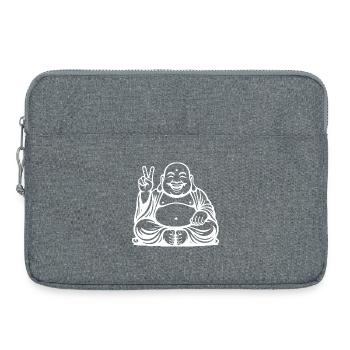 Joyful Laughing Buddha Design - Laptop bag 15" - heather grey - Front