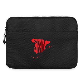 Spain Map Artistic Typography Design - Laptop bag 15" - black - Front