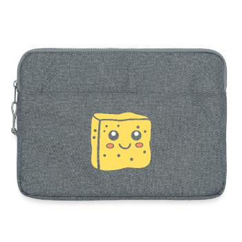 Spongeface Adorable Illustration éponge - Sacoche pour ordinateur portable 15 pouces - gris chiné - Devant
