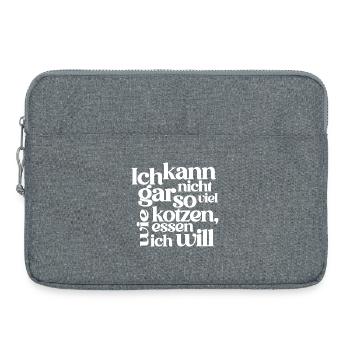 JE NE PEUX PAS VOMIR AUTANT QUE JE MANGE... - Sacoche pour ordinateur portable 15 pouces - gris chiné - Devant