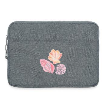 Muschel Designs Illustriert in Wasserfarben  - Laptoptasche 15" - Grau meliert - Vorne
