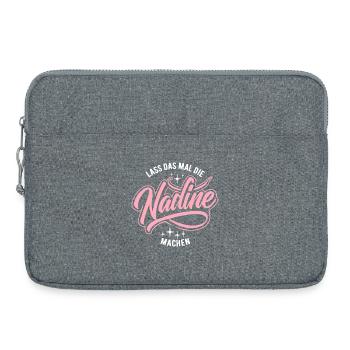 Laissez Nadine faire cela - jour du nom - Sacoche pour ordinateur portable 15 pouces - gris chiné - Devant