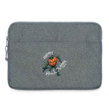 Halloween Pumpkin Monster, Happy Halloween - Laptop bag 15" - heather grey - Front