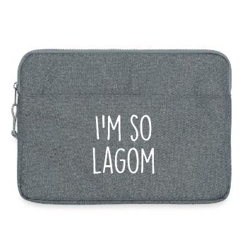Lagom Sverige Schweden - Laptoptasche 15" - Grau meliert - Vorne