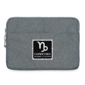 Sternzeichen Steinbock - Laptoptasche 15" - Grau meliert - Vorne