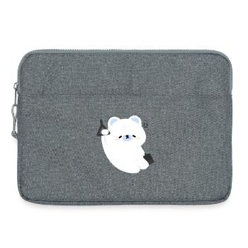 Tired Sleepy Polar commute - Laptop bag 15" - heather grey - Front