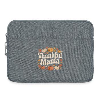 Maman reconnaissante Automne Citrouilles Coeurs Amour - Sacoche pour ordinateur portable 15 pouces - gris chiné - Devant