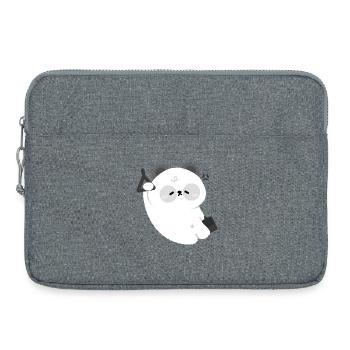 T-shirt Sleepy Panda Kawaii - Sacoche pour ordinateur portable 15 pouces - gris chiné - Devant