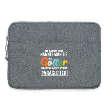 Aventure en parapente Les dieux du parapente - Sacoche pour ordinateur portable 15 pouces - gris chiné - Devant
