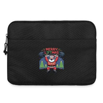 Pixel Santa lifts weights - Laptop bag 15" - black - Front