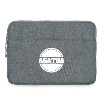 Agatha comme prénom - Sacoche pour ordinateur portable 15 pouces - gris chiné - Devant