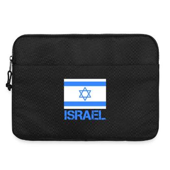 Drapeau d’Israël avec étoile de David - Sacoche pour ordinateur portable 15 pouces - noir - Devant