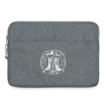 Bottes western en cercle tourbillonnant - Sacoche pour ordinateur portable 15 pouces - gris chiné - Devant