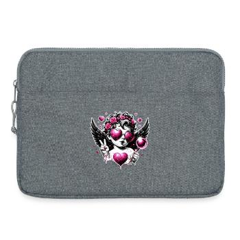 Bonne Saint-Valentin Love Party Lgbt Pride Angel - Sacoche pour ordinateur portable 15 pouces - gris chiné - Devant