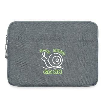 Slow must go on - Laptop bag 15" - heather grey - Front
