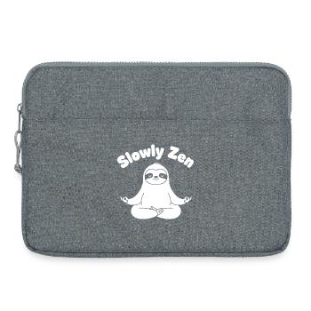 Zen Sloth Meditation - Laptop bag 15" - heather grey - Front