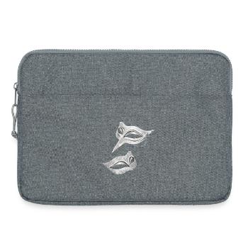 Masques élégants en argent de style ornemental - Sacoche pour ordinateur portable 15 pouces - gris chiné - Devant