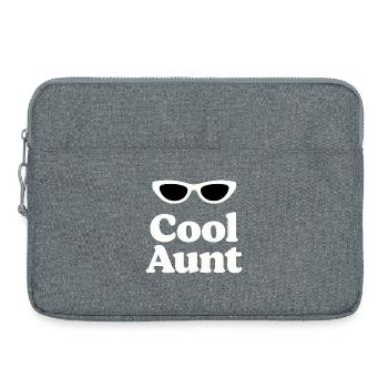 Cool Aunt Eyeglasses Logo - Laptop bag 15" - heather grey - Front