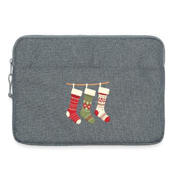 Modèle de Noël des Trois Bas, - Sacoche pour ordinateur portable 15 pouces - gris chiné - Devant
