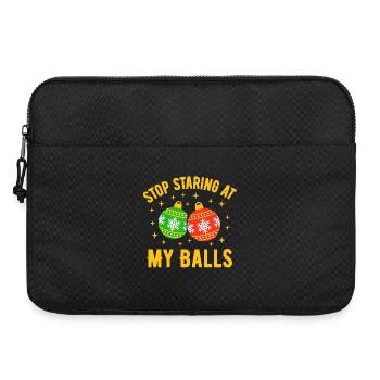 Hör auf, meine Eier anzustarren - Laptoptasche 15" - Schwarz - Vorne