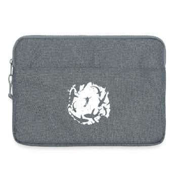 Plongeur en silhouette circulaire de requin - Sacoche pour ordinateur portable 15 pouces - gris chiné - Devant