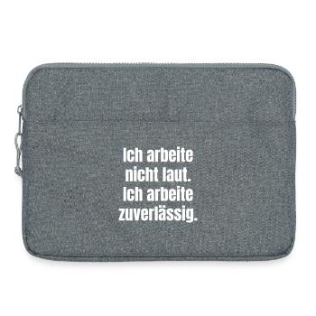 Je travaille discrètement et de manière fiable - Sacoche pour ordinateur portable 15 pouces - gris chiné - Devant