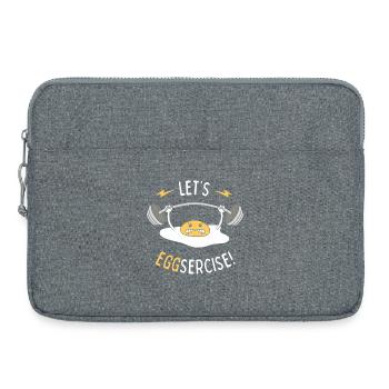 Let's Eggsercise! - Laptop bag 15" - heather grey - Front