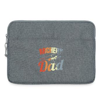 Bogenschütze Vater - Laptoptasche 15" - Grau meliert - Vorne