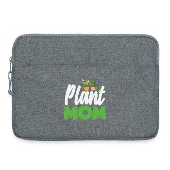Maman amoureuse des plantes - Sacoche pour ordinateur portable 15 pouces - gris chiné - Devant