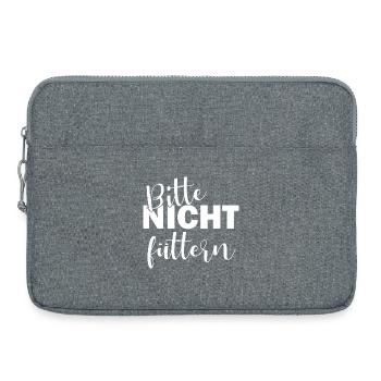 Please do not feed - Laptop bag 15" - heather grey - Front
