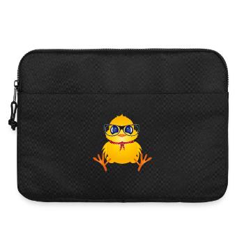 Niedliches Küken mit Nerd-Brille - Laptoptasche 15" - Schwarz - Vorne