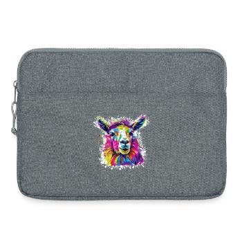 Llama Neon Pop Art - Laptop bag 15" - heather grey - Front
