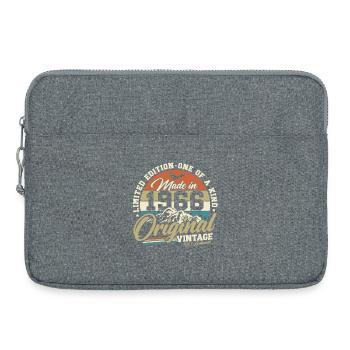 1966 Jahrgang geboren 60. Geburtstag Geschenk - Laptoptasche 15" - Grau meliert - Vorne