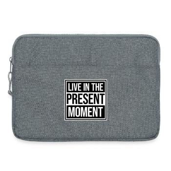 Vivre dans l’instant Pleine conscience de la présence - Sacoche pour ordinateur portable 15 pouces - gris chiné - Devant