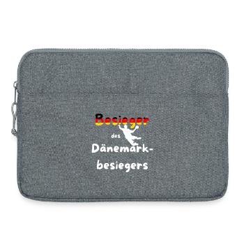 Besieger des Dänemarkbesiegers Handball EM 2026 - Laptoptasche 15" - Grau meliert - Vorne