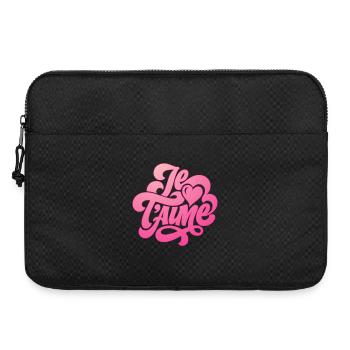 Je t'aime - I love you - Valentine's Day - Laptop bag 15" - black - Front