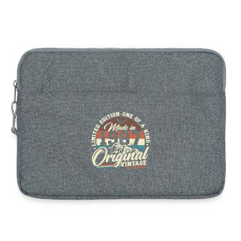Cadeau d’anniversaire vintage 1987 rétro - Sacoche pour ordinateur portable 15 pouces - gris chiné - Devant