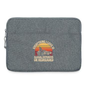 Everything I Love Is Illegal Expensive Redhead - Laptop bag 15" - heather grey - Front