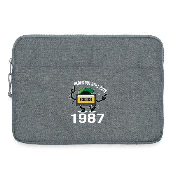 1987 anniversaire 1987 né en 1987 anniversaire - Sacoche pour ordinateur portable 15 pouces - gris chiné - Devant