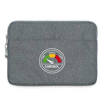 Cortisol Meter Funny Hormones Gift - Laptop bag 15" - heather grey - Front