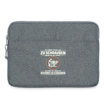 Screwdriver do not stop getting old saying - Laptop bag 15" - heather grey - Front
