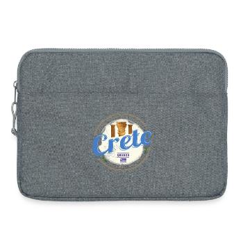 Crete Island in Greece Retro Vintage Souvenir - Laptop bag 15" - heather grey - Front