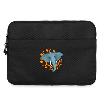Blue Elephant with Orange Spat - Laptop bag 15" - black - Front